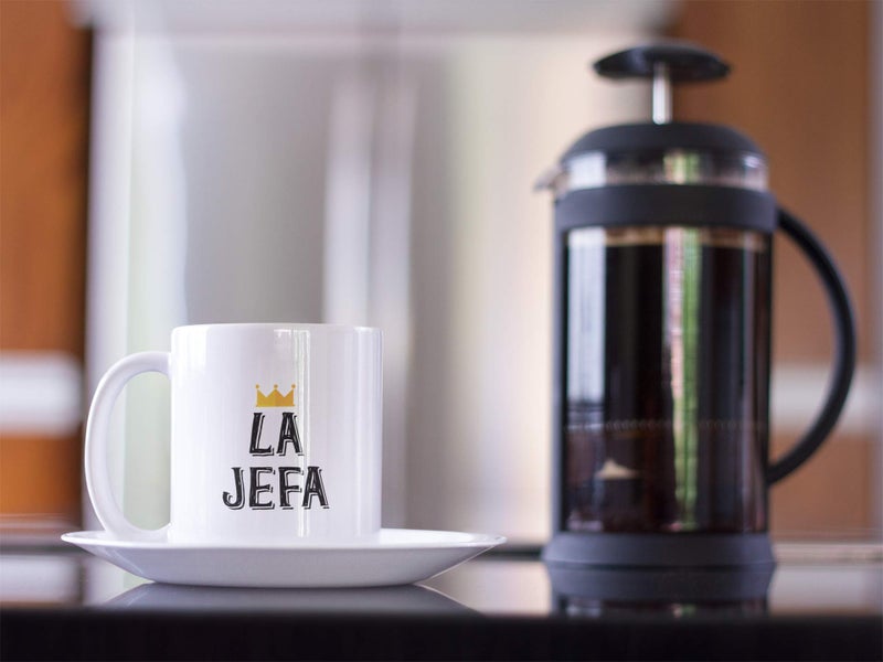 Casitika La Jefa Coffee 11 oz Mug. Cup idea for CEO, Boss or Mom. This Girl Leader Cup Can be Used as a Pen Holder. Mugs for Latin Women. - Image 4